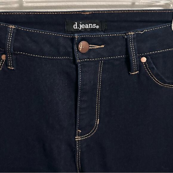 d. jeans Dark Wash High Rise Denim Skinny Jeans Stretchy Womens 14 - Picture 3 of 6